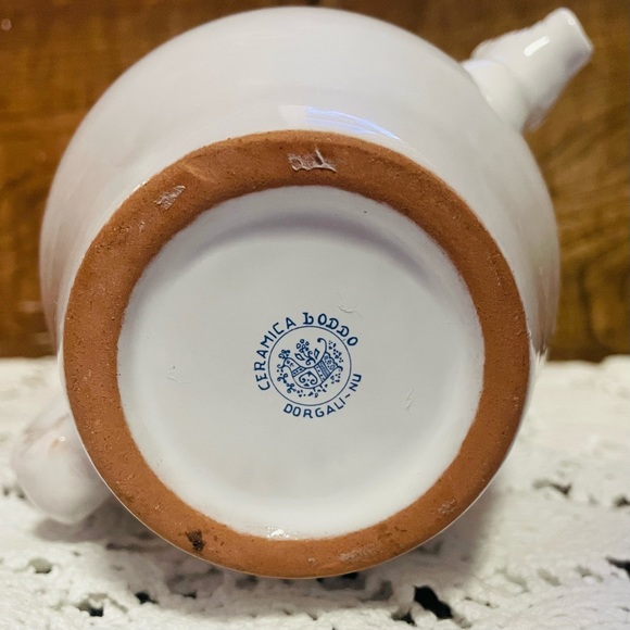 Whimsical Bird Ceramica Loddo Dorgali Pitcher Made In Italy Italian Pottery - Picture 11 of 12